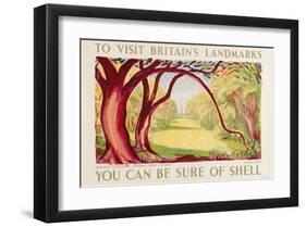 Shell Visit Britain Wiltshire-null-Framed Art Print