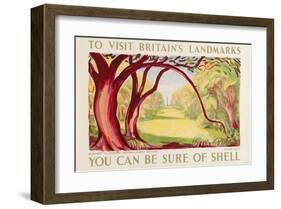 Shell Visit Britain Wiltshire-null-Framed Art Print