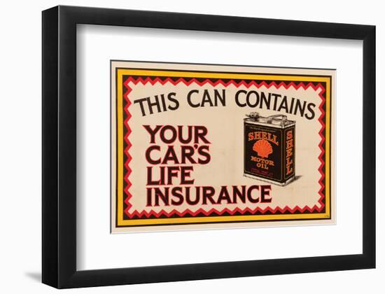 Shell Your Car's Lifeinsurance-null-Framed Art Print