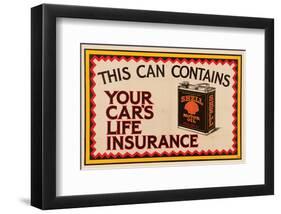 Shell Your Car's Lifeinsurance-null-Framed Art Print
