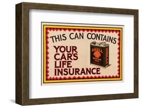 Shell Your Car's Lifeinsurance-null-Framed Art Print