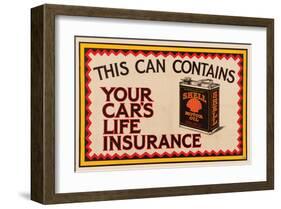 Shell Your Car's Lifeinsurance-null-Framed Art Print