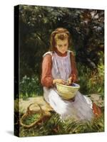 Shelling Peas-William Banks Fortescue-Stretched Canvas