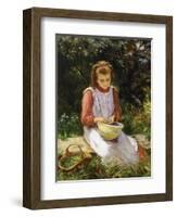 Shelling Peas-William Banks Fortescue-Framed Premium Giclee Print