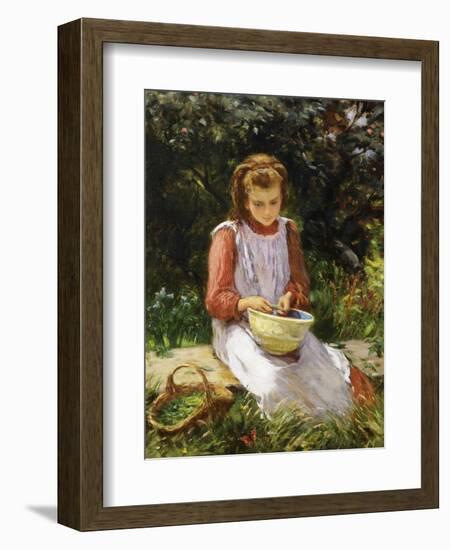 Shelling Peas-William Banks Fortescue-Framed Premium Giclee Print