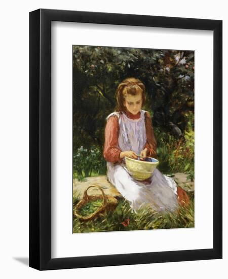 Shelling Peas-William Banks Fortescue-Framed Premium Giclee Print