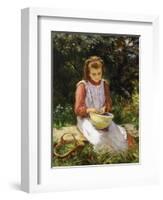 Shelling Peas-William Banks Fortescue-Framed Premium Giclee Print