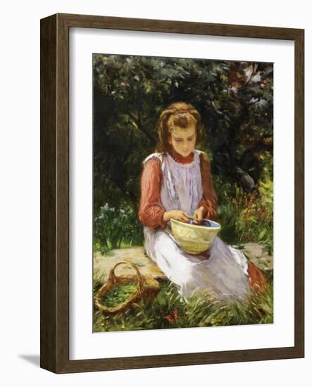 Shelling Peas-William Banks Fortescue-Framed Giclee Print