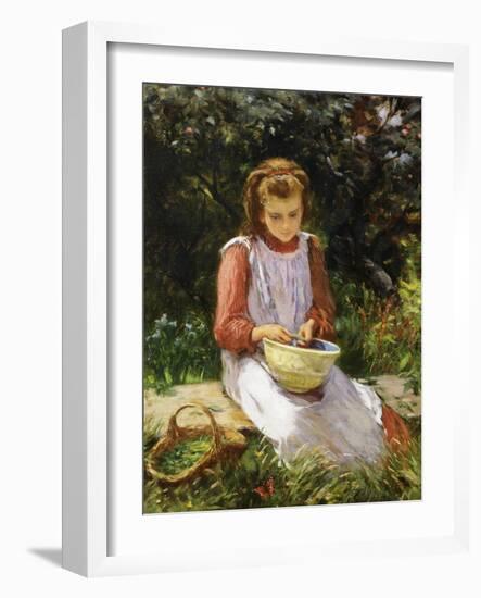 Shelling Peas-William Banks Fortescue-Framed Giclee Print