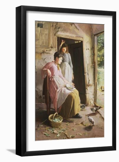 Shelling Peas-Carlton Alfred Smith-Framed Giclee Print