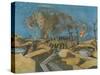 Shelling the Duckboards, from British Artists at the Front, Continuation of the Western Front, 1918-Paul Nash-Stretched Canvas