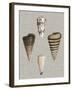 Shells on Linen III-Vision Studio-Framed Art Print