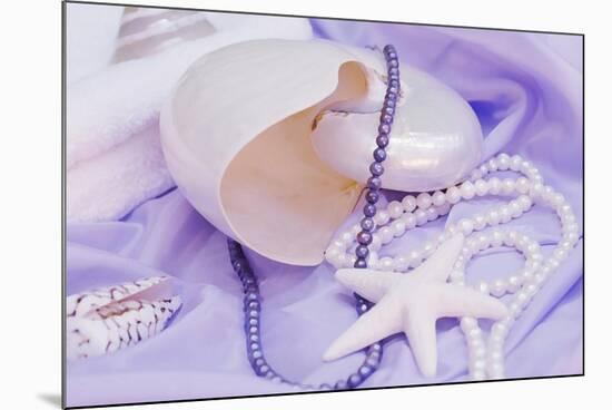 Shells Purple Pearls-FS Studio-Mounted Giclee Print