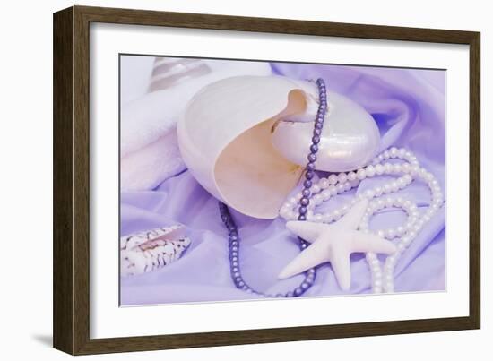 Shells Purple Pearls-FS Studio-Framed Giclee Print