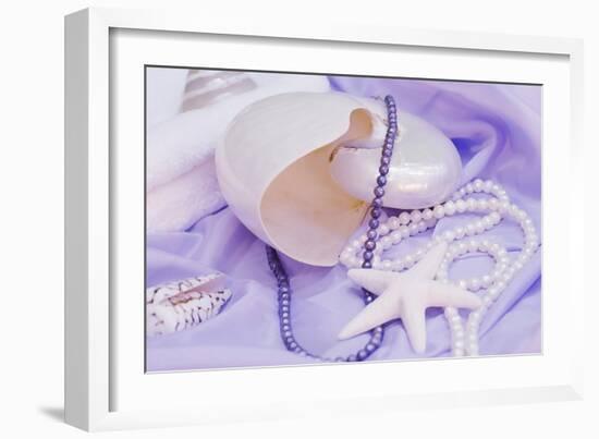 Shells Purple Pearls-FS Studio-Framed Giclee Print