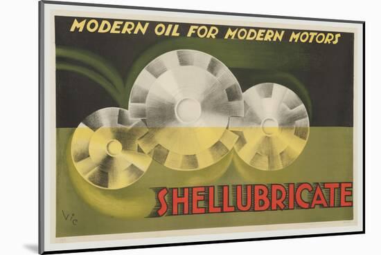 Shellubricate Modern Oil-null-Mounted Art Print
