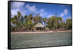 Shelter at Channel Beach, Turtle Island, Yasawa Islands, Fiji.-Roddy Scheer-Framed Stretched Canvas