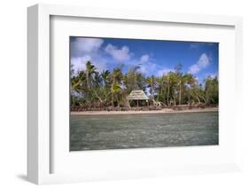 Shelter at Channel Beach, Turtle Island, Yasawa Islands, Fiji.-Roddy Scheer-Framed Photographic Print