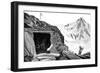 Shelter Built by the Glaciologist Louis Agassiz, Aar Glacier, Switzerland, 1840-null-Framed Giclee Print