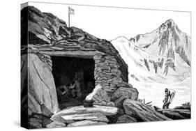 Shelter Built by the Glaciologist Louis Agassiz, Aar Glacier, Switzerland, 1840-null-Stretched Canvas