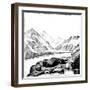 Shelter Built by the Glaciologist Louis Agassiz, Aar Glacier, Switzerland, 1842-null-Framed Giclee Print