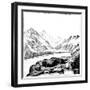 Shelter Built by the Glaciologist Louis Agassiz, Aar Glacier, Switzerland, 1842-null-Framed Giclee Print