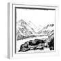 Shelter Built by the Glaciologist Louis Agassiz, Aar Glacier, Switzerland, 1842-null-Framed Giclee Print