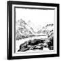 Shelter Built by the Glaciologist Louis Agassiz, Aar Glacier, Switzerland, 1842-null-Framed Giclee Print