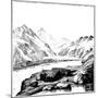 Shelter Built by the Glaciologist Louis Agassiz, Aar Glacier, Switzerland, 1842-null-Mounted Giclee Print