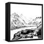 Shelter Built by the Glaciologist Louis Agassiz, Aar Glacier, Switzerland, 1842-null-Framed Stretched Canvas