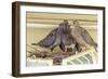 Sheltered Nesting Space and Mourning Dove Family Atop a Security Light-Michael Qualls-Framed Photographic Print