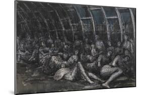 Shelterers in the Tube-Henry Moore-Mounted Giclee Print