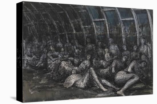 Shelterers in the Tube-Henry Moore-Stretched Canvas
