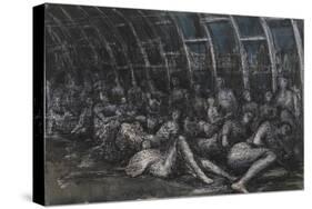 Shelterers in the Tube-Henry Moore-Stretched Canvas