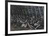 Shelterers in the Tube-Henry Moore-Framed Giclee Print