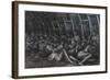 Shelterers in the Tube-Henry Moore-Framed Giclee Print