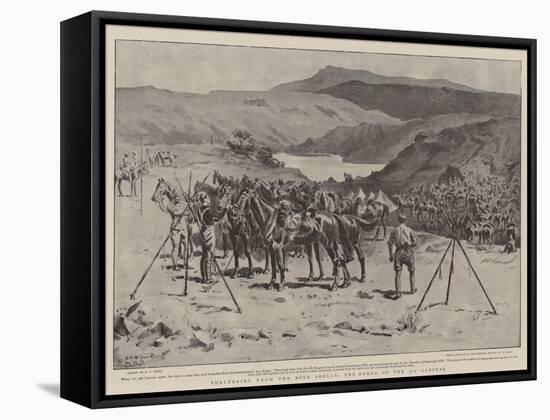 Sheltering from the Boer Shells, the Donga of the 5th Lancers-S.t. Dadd-Framed Stretched Canvas