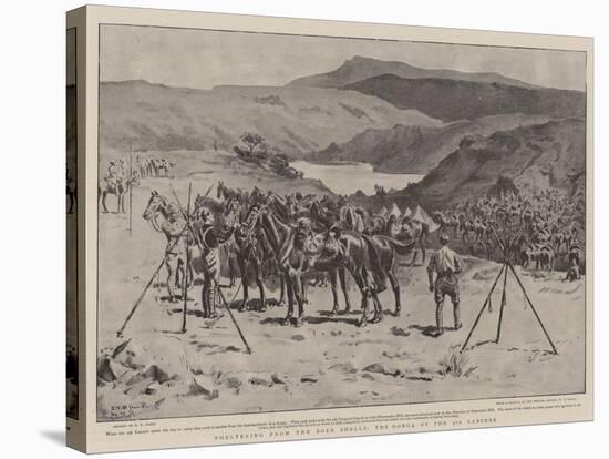 Sheltering from the Boer Shells, the Donga of the 5th Lancers-S.t. Dadd-Stretched Canvas