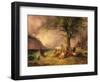 Sheltering from the Storm-Friedrich Gauermann-Framed Giclee Print