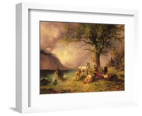 Sheltering from the Storm-Friedrich Gauermann-Framed Giclee Print