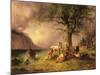 Sheltering from the Storm-Friedrich Gauermann-Mounted Giclee Print