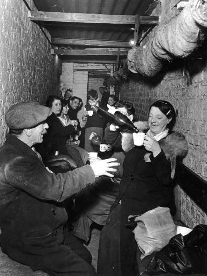 'Sheltering Underground During the Blitz Islington London' Photographic ...