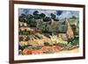 Shelters in Cordeville by Van Gogh-Vincent van Gogh-Framed Premium Giclee Print