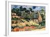 Shelters in Cordeville by Van Gogh-Vincent van Gogh-Framed Art Print