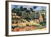 Shelters in Cordeville by Van Gogh-Vincent van Gogh-Framed Art Print