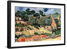 Shelters in Cordeville by Van Gogh-Vincent van Gogh-Framed Art Print