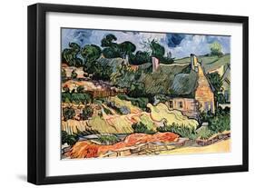 Shelters in Cordeville by Van Gogh-Vincent van Gogh-Framed Art Print