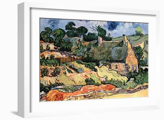 Shelters in Cordeville by Van Gogh-Vincent van Gogh-Framed Art Print