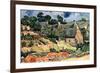 Shelters in Cordeville by Van Gogh-Vincent van Gogh-Framed Art Print