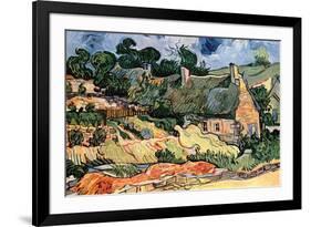 Shelters in Cordeville by Van Gogh-Vincent van Gogh-Framed Art Print